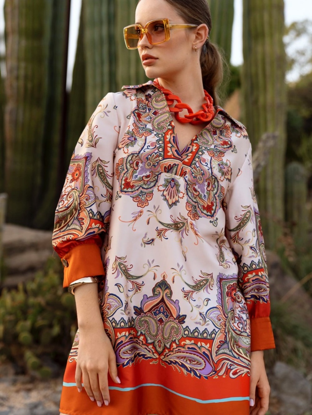 Zara Patterned Mini Dress